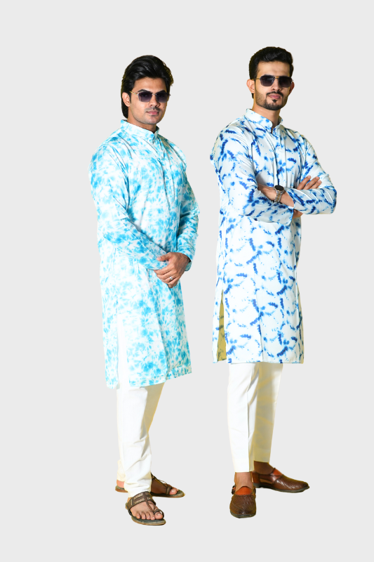 Satin Tie & dye Kurta