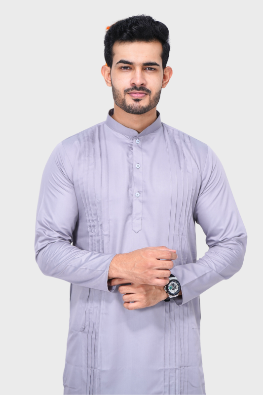 Cotton Giza Long Kurta – Pleeted