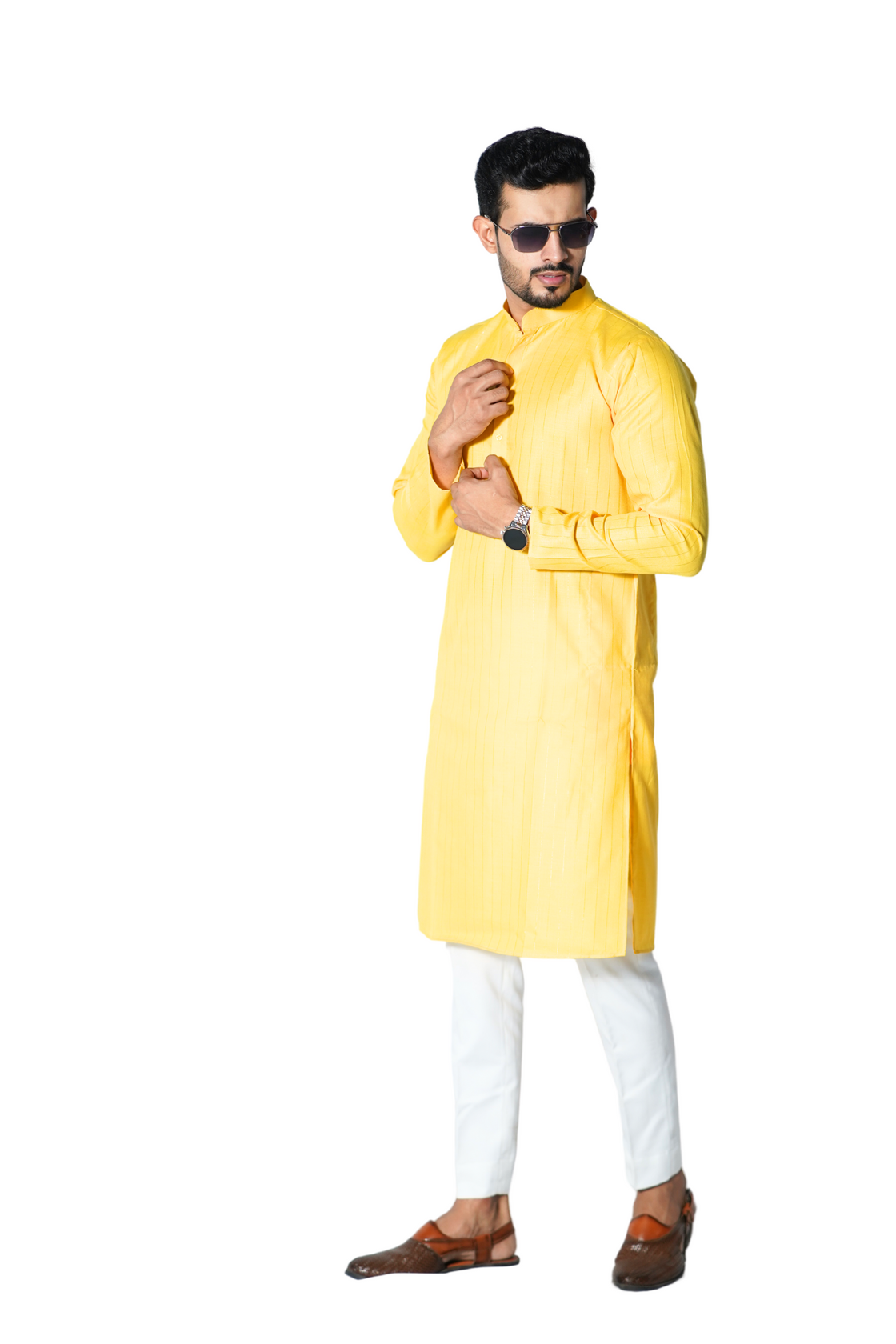 Yellow Cotton Kurta
