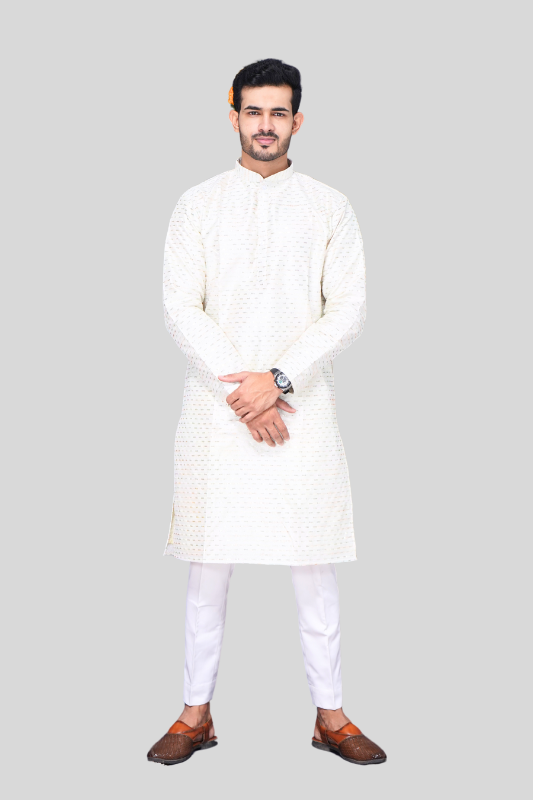 Straight Sequence Malai Kurta- Mint Essence