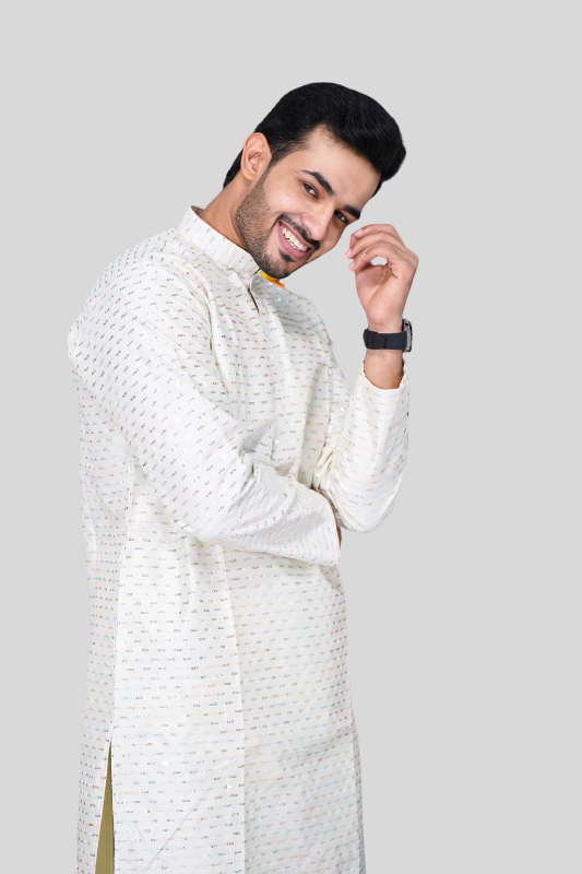 Straight Sequence Malai Kurta- Mint Essence