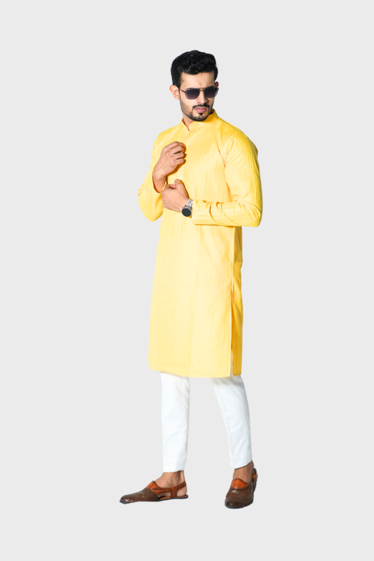 Yellow Cotton Kurta