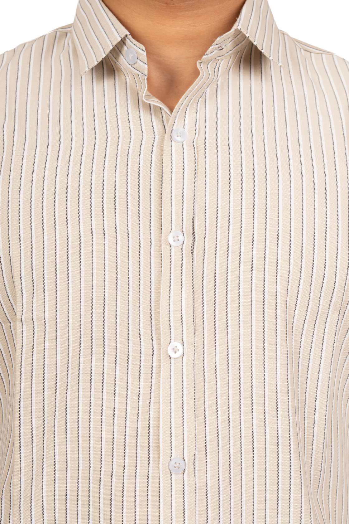 Classic Beige with Black & white stripes