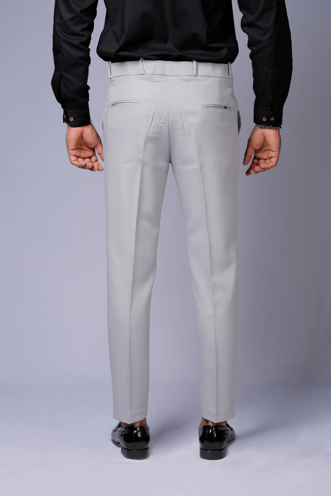 Formal/Casual Wear - Plain Smart Fit Pant Light Grey
