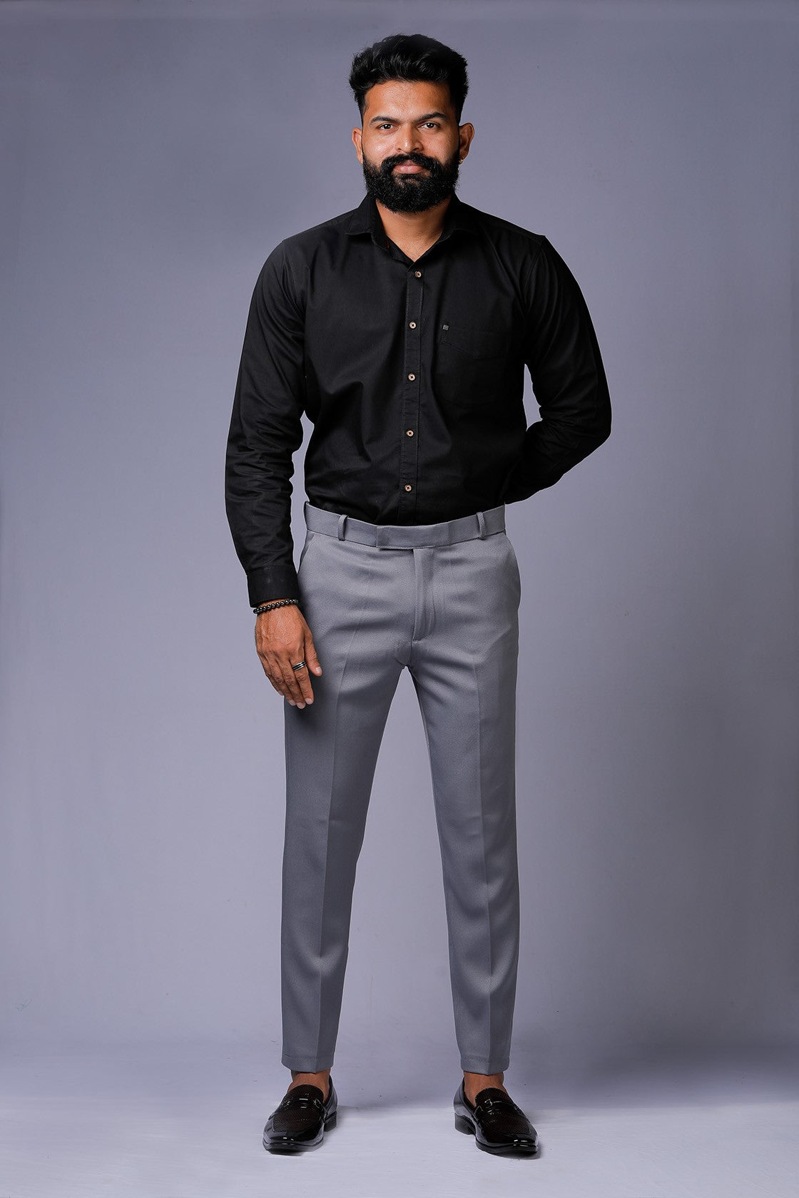 Formal/Casual Wear - Plain Smart Fit Pant Grey