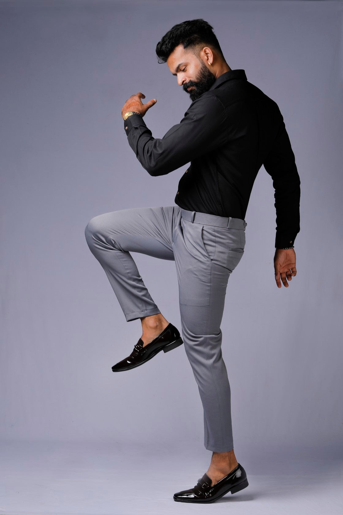 Formal/Casual Wear - Plain Smart Fit Pant Grey