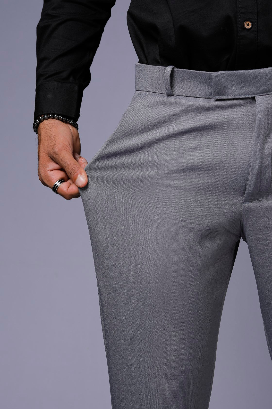 Formal/Casual Wear - Plain Smart Fit Pant Grey