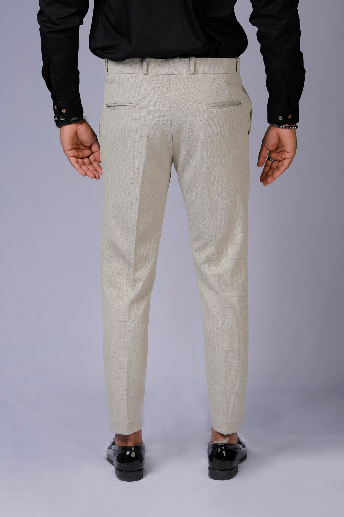 Formal/Casual Wear, Checks Smart Fit Pant Beige