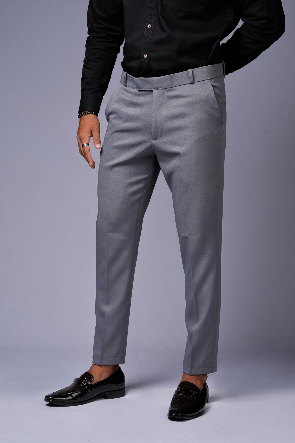 Formal/Casual Wear - Plain Smart Fit Pant Grey