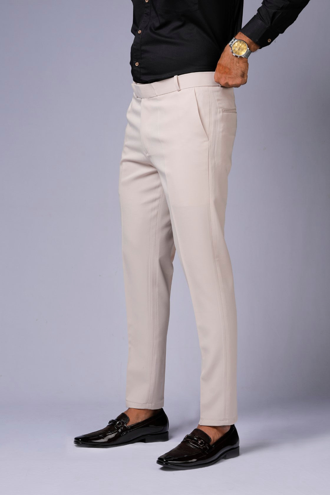Formal/Casual Wear - Plain Smart Fit Pant Beige