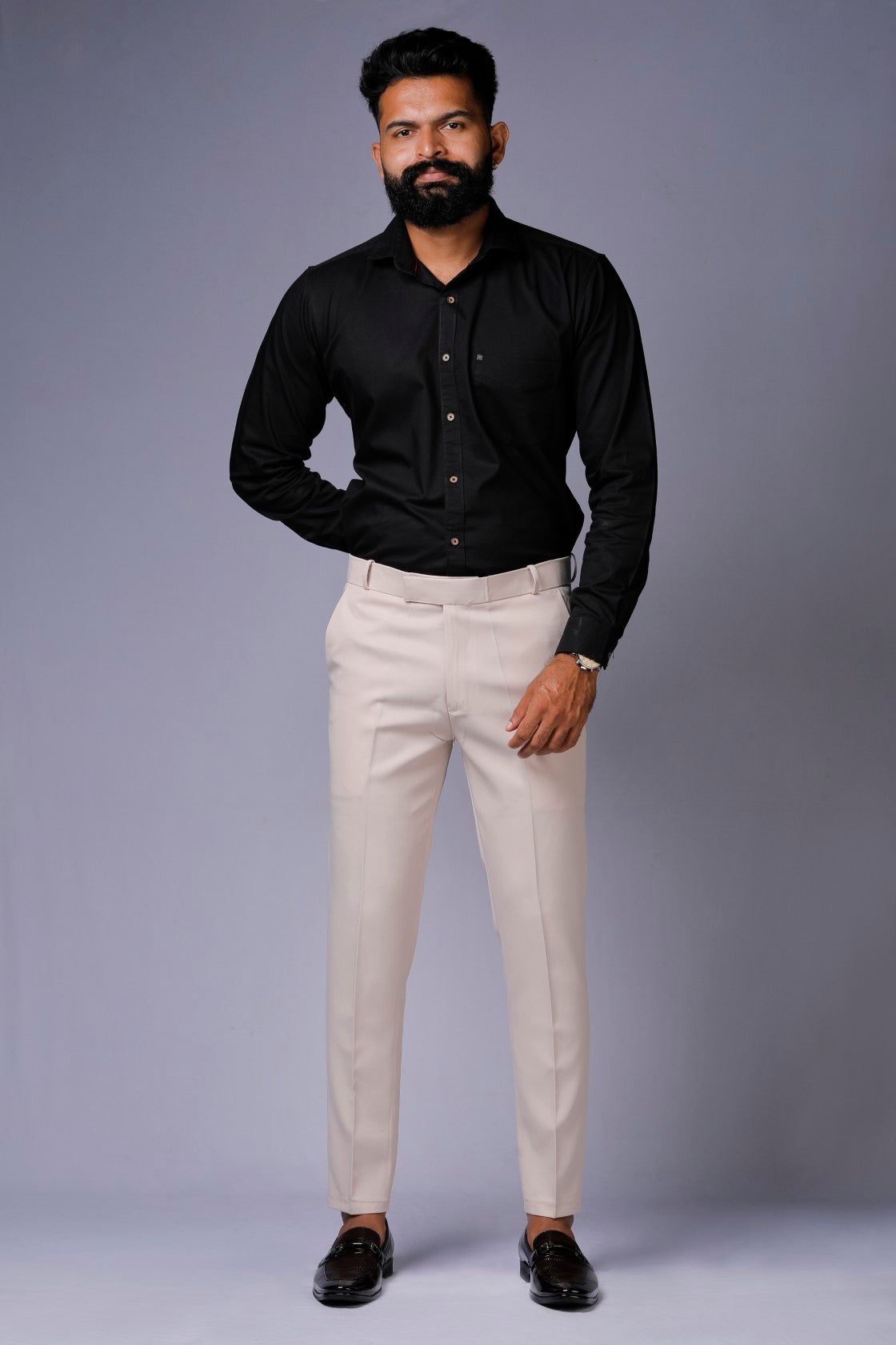 Formal/Casual Wear - Plain Smart Fit Pant Beige