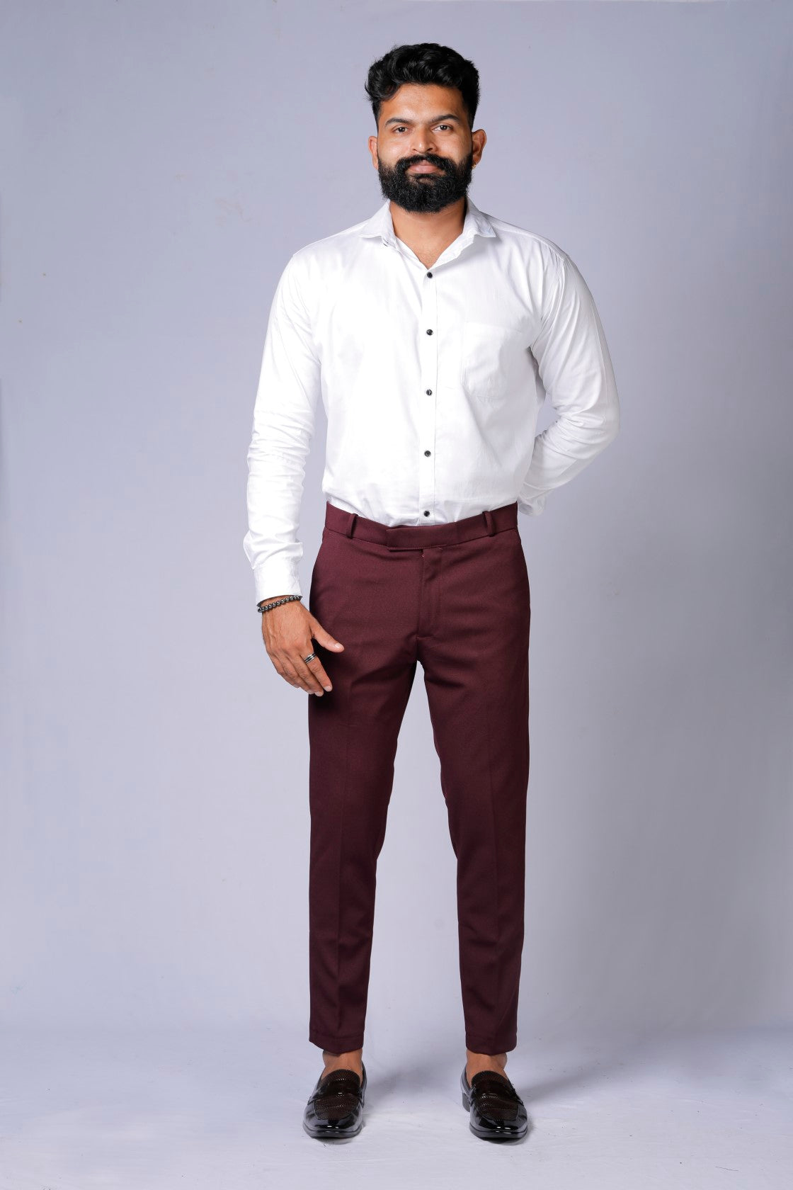 Formal/Casual Wear, Pnet Smart Fit Pant Maroon