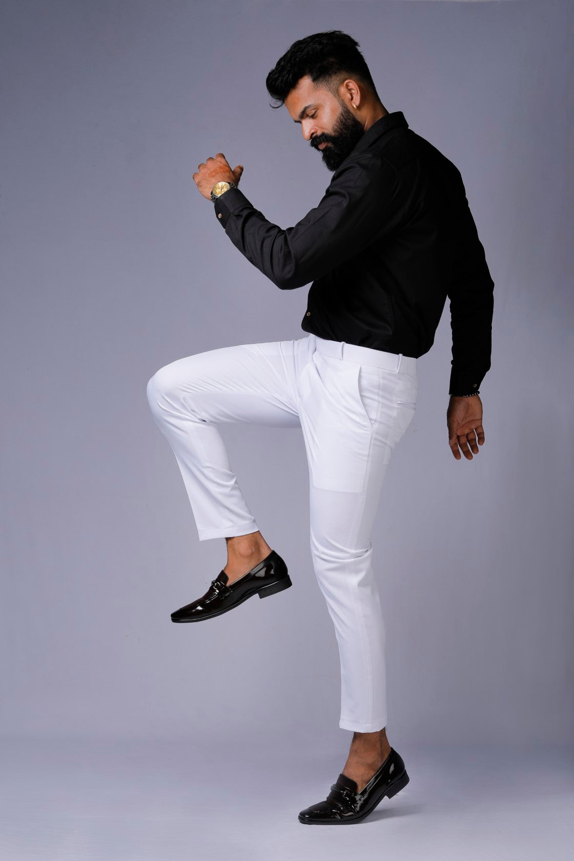 Formal/Casual Wear - Plain Smart Fit Pant White