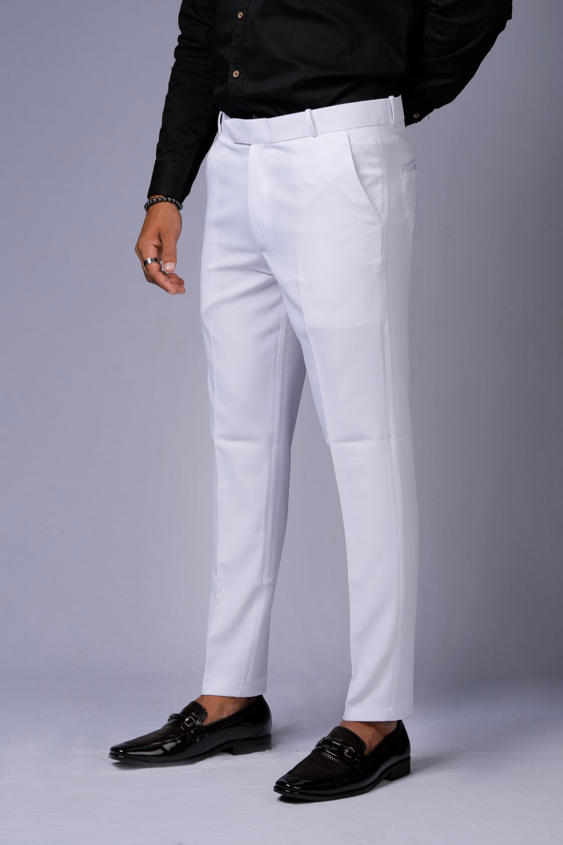 Formal/Casual Wear - Plain Smart Fit Pant White