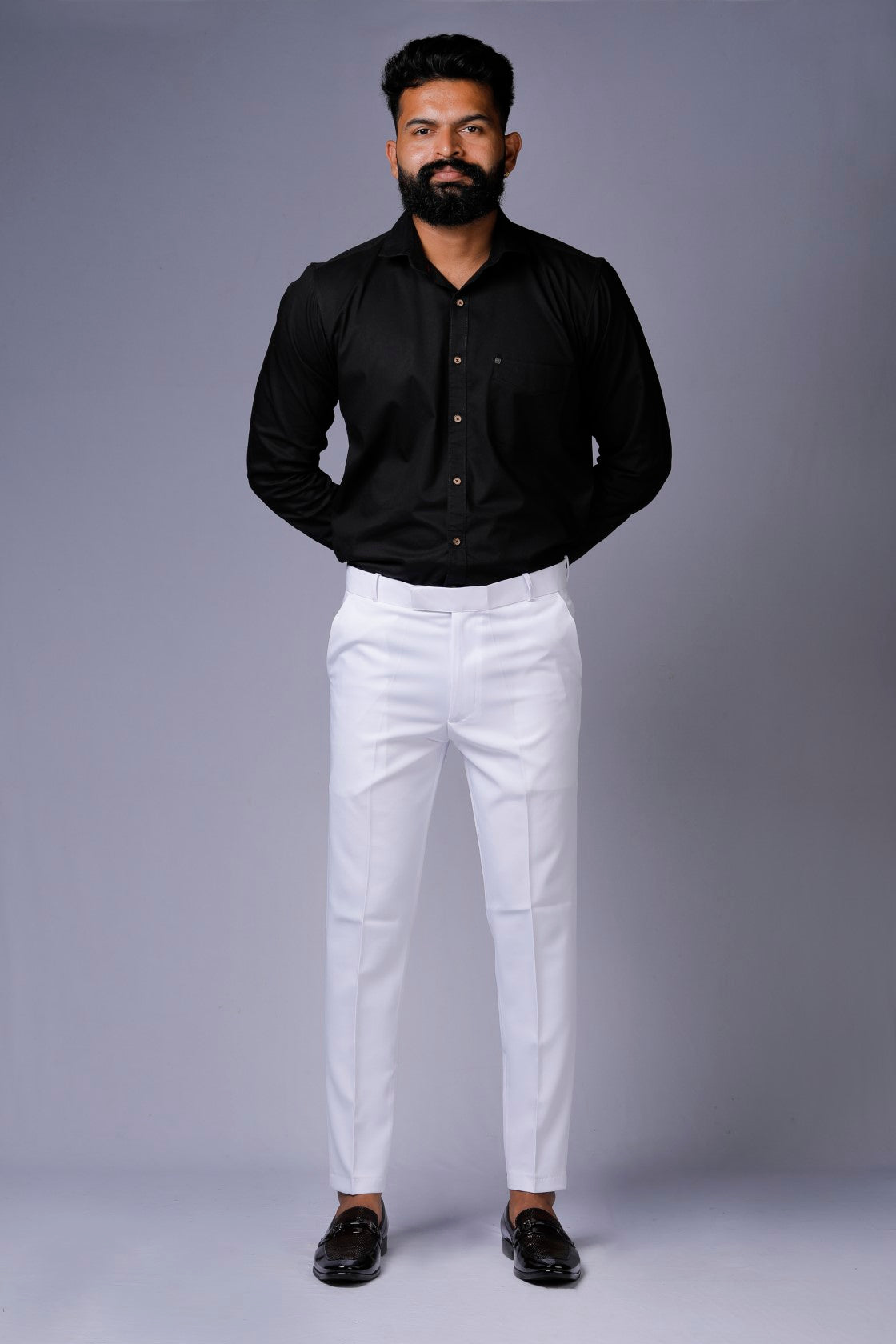 Formal/Casual Wear - Plain Smart Fit Pant White
