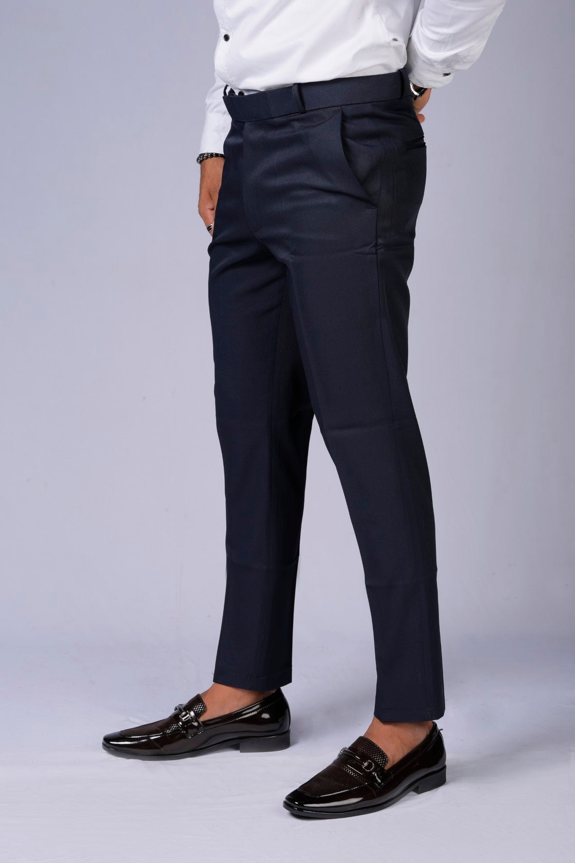 Formal/Casual Wear - Plain Smart Fit Pant Navy Blue