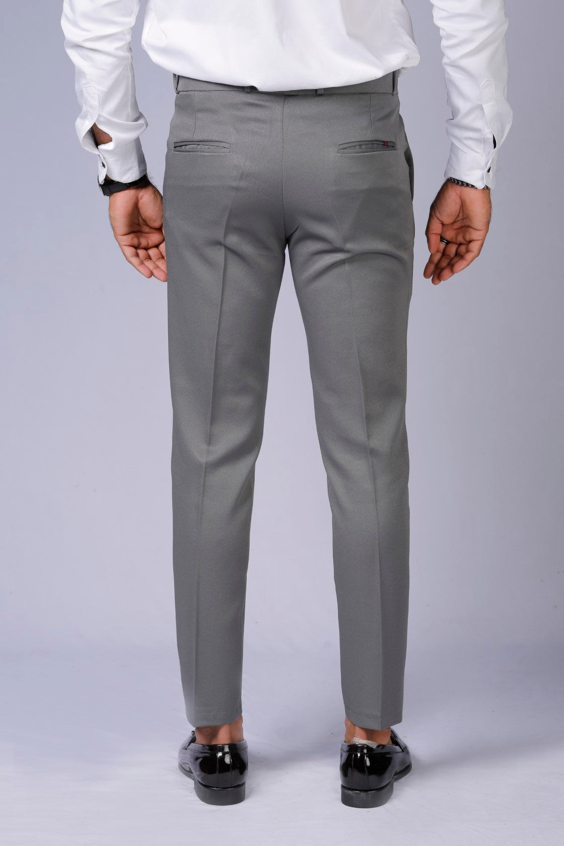 Formal/Casual Wear - Plain Smart Fit Pant Dark Grey