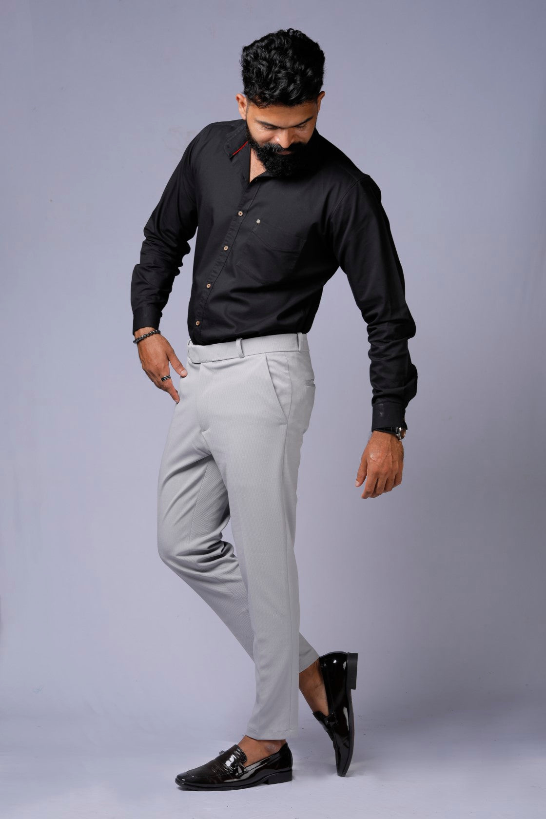 Formal/Casual Wear, Pnet Smart Fit Pant Light Grey