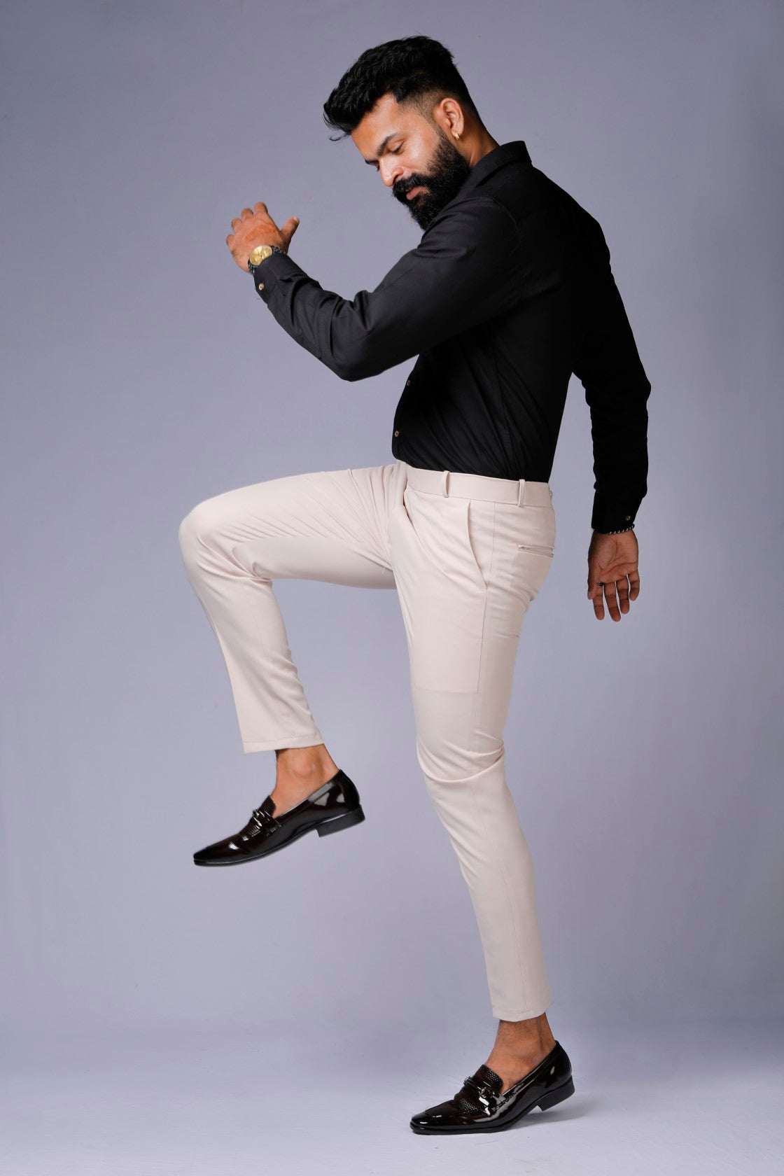 Formal/Casual Wear - Plain Smart Fit Pant Beige