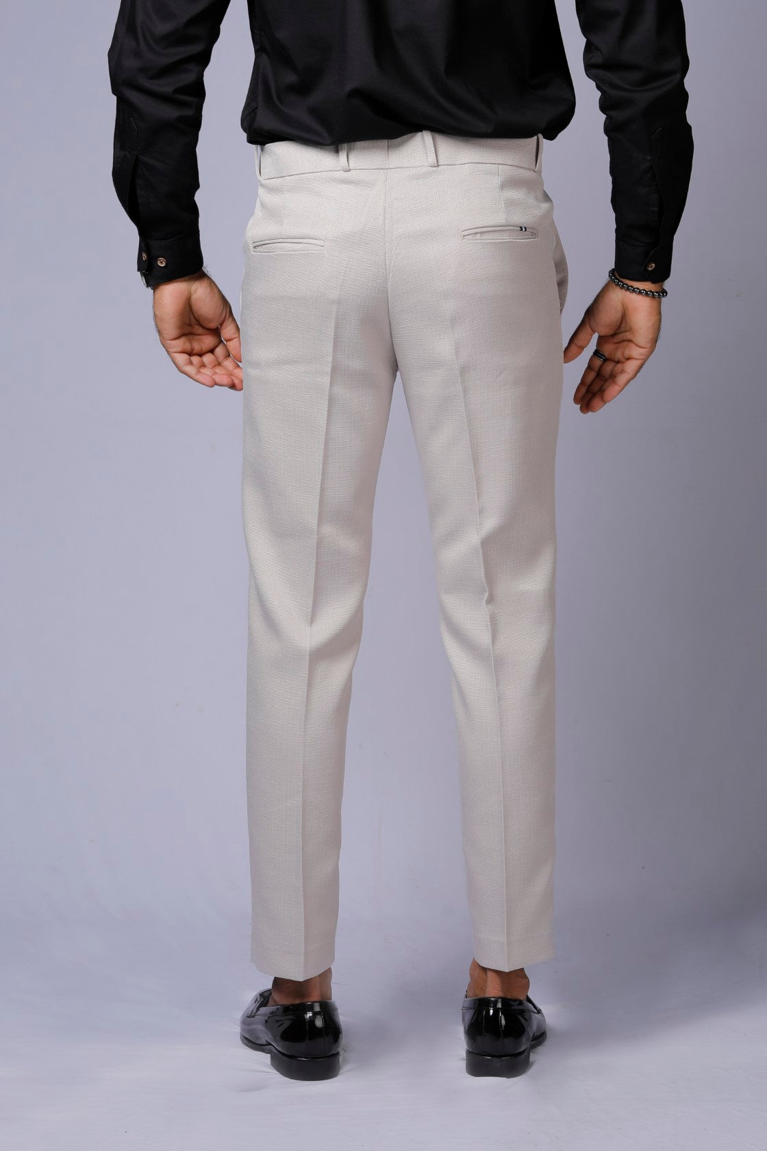 Formal/Casual Wear, Linen Texture Smart Fit Pant Beige